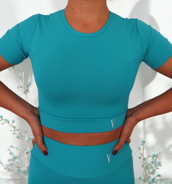 Camiseta crop top ocean